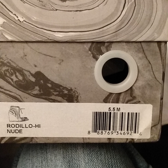 Gently used Jeffrey Campbell Rodillo-Hi nude colored open toe shoes size 5 1/2 - Picture 7 of 7